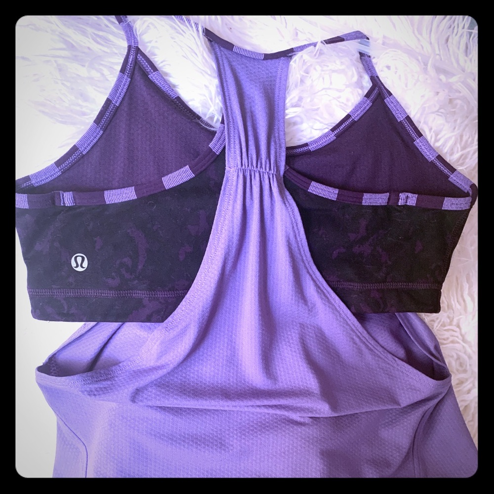 Lululemon Athletica tank with attached sports bra
